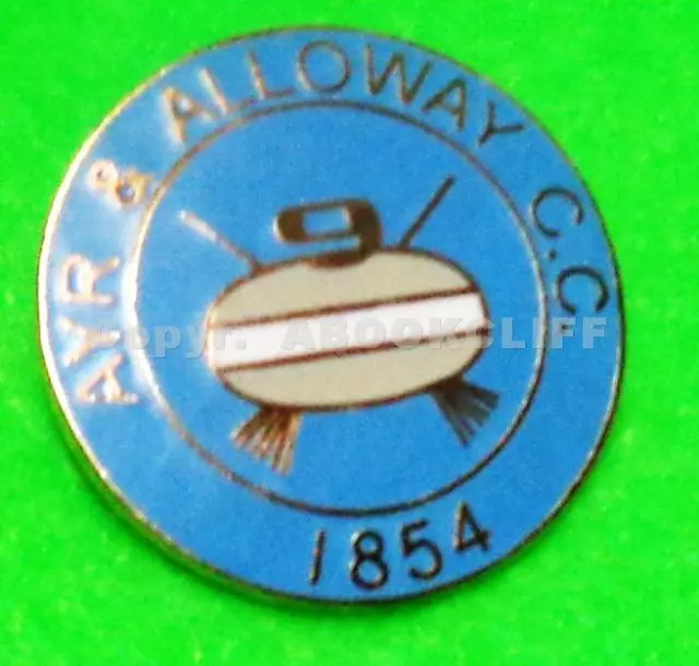 AYR & ALLOWAY CURLING CLUB SCOTLAND Pin