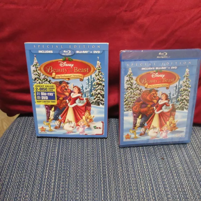Beauty and the Beast: An Enchanted Christmas Blu-ray/DVD 2-Disc Set New Sealed