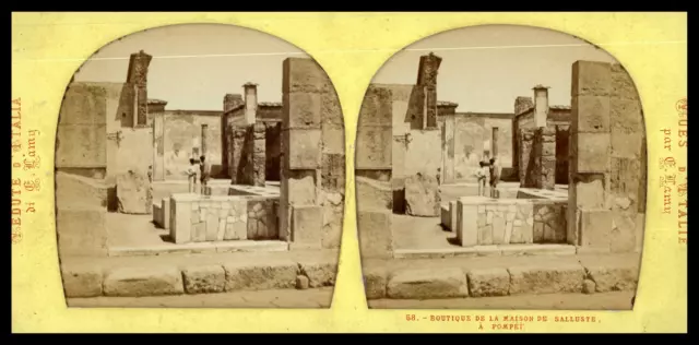 Italy, Pompeii, Boutique de la Maison de Salluste, ca.1870, day/night stereo (Fr