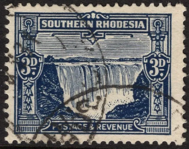 SOUTHERN RHODESIA-1931-37 3d Deep Ultramarine Sg 18 FINE USED