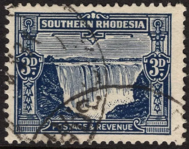 SOUTHERN RHODESIA-1931-37 3d Deep Ultramarine Sg 18 FINE USED