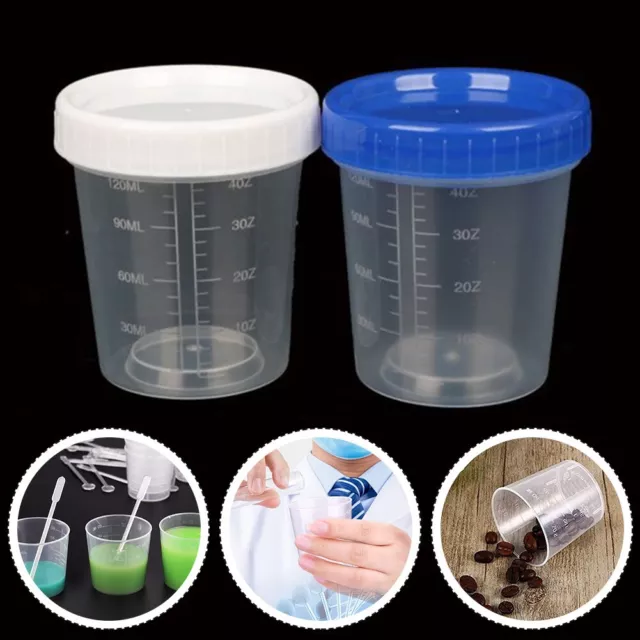 Jarro confiable de muestras de plástico 120 ml para varios líquidos conjunto de 10
