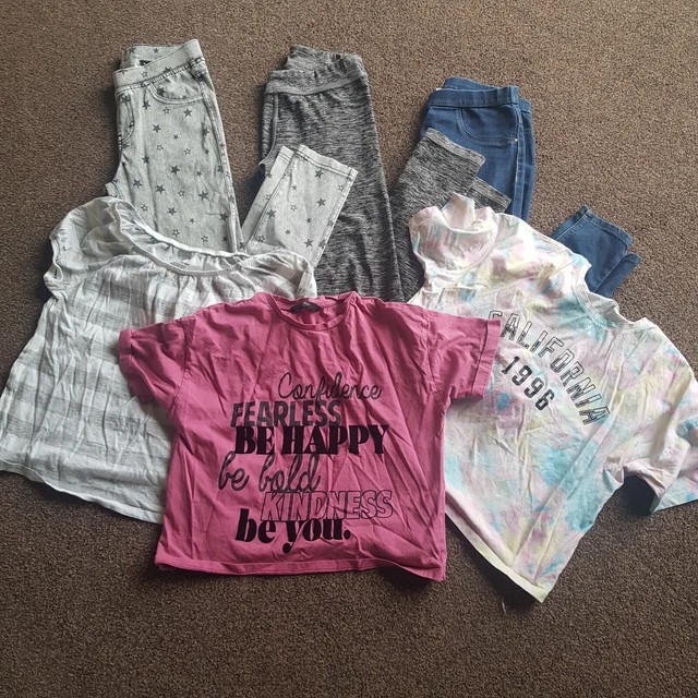 Girls Mixed Clothes Bundle Age  11-12 Years Leggings T Shirts
