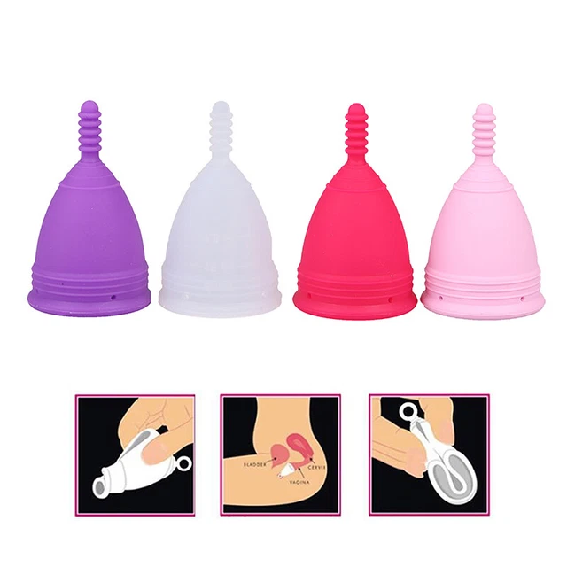 Copa menstrual reutilizable de silicona para mujeres dama higiene femenina salud período AGUL