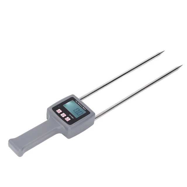 Digital Handheld Moisture Meter – Backlit Display, ABS Housing, For Pasture Grass & Animal Feed (0-80%)