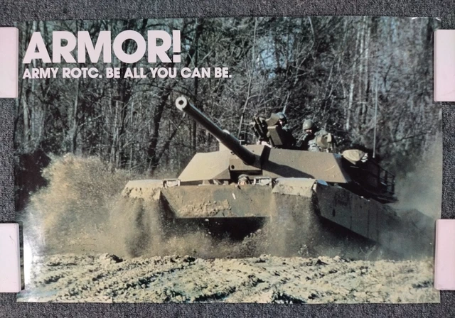Rotc Poster 1980S &ARMOR! ARMY ROTC. Be All You Can Be.