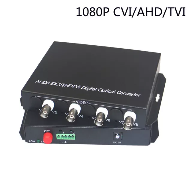 1080P HD CVI AHD TVI 4 Channel Video Fiber Optical Media Converters for HD CCTV