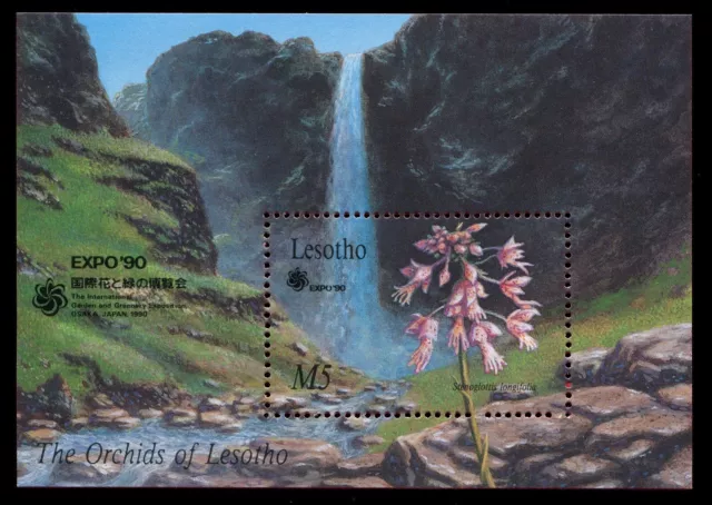 Lesotho 1990 - Mi-Nr. Block 72 ** - MNH - Orchideen / Orchids
