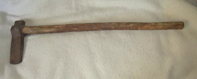 antique hand forged iron tool found on Morman / LDS trail