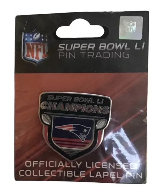 New England Patriots NFL Super Bowl LI Champions Pin Badge