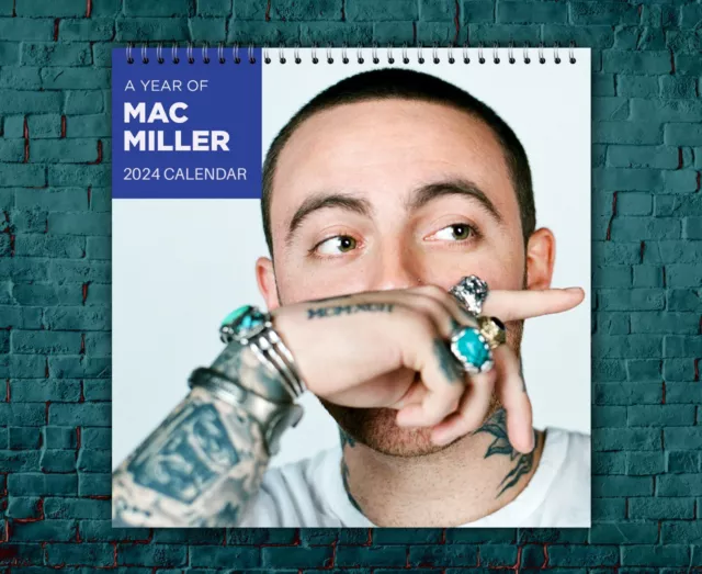 MAC MILLER CALENDAR 2024, Celebrity Calendar, Mac Miller 2024 Wall