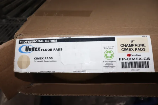 Unitex Cimex Floor Pad Champagne 8" FP-CIMEX-CS