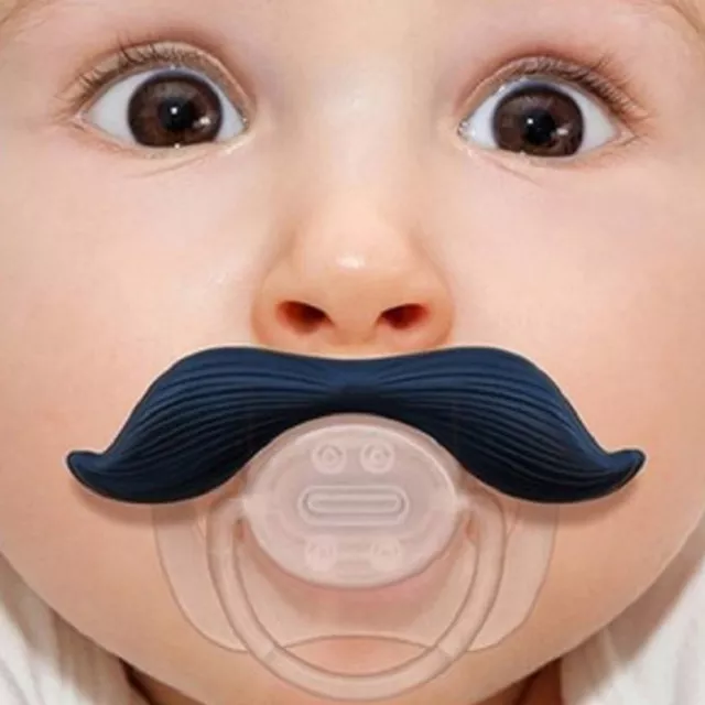 Funny Dummy Dummies Pacifier Novelty Teeth Moustache Baby Child Soot  C TPMDAU