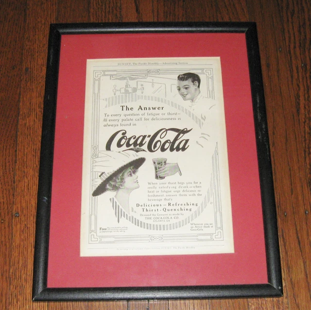 Rare Sunset The Pacific Monthly See An Arrow Think Of Coca Cola Antique Print Ad