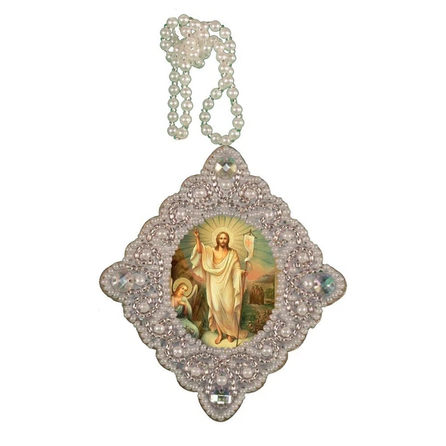 Hazlo tú mismo Kit de fabricación de joyas de cuentas ""La resurrección de Cristo"" Colgante de cuentas