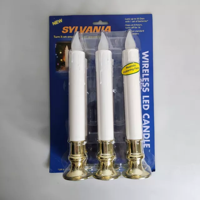 Sylvania 6-Pack 9" Battery Operated Flickering LED Window Candles Stick 8 Hour