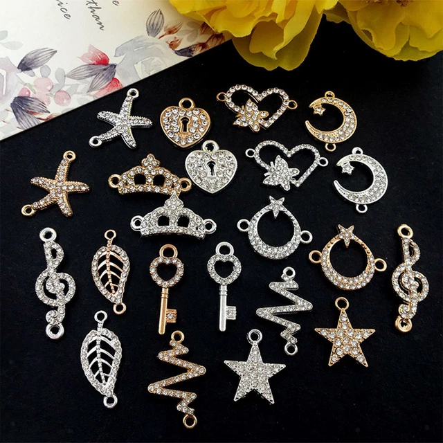 22 Stück Strass-Charms-Anhänger Kristall-Dangles für die Schmuckherstellung