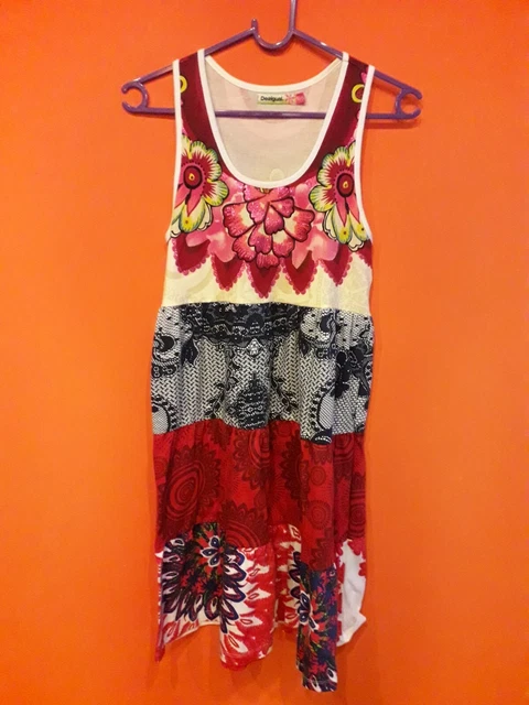 Bellissimo Abito Bambina Desigual smanicato taglia 13/14 anni