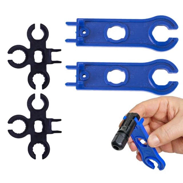 4pcs Wire Solar Panel Tightening Wrench Set Handy Spanner Disconnect Male Female
