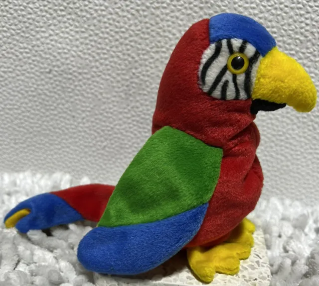 TY Beanie Baby Jabber the Parrot 1997 With Tags Soft Plush Bird Cuddly Toy Teddy