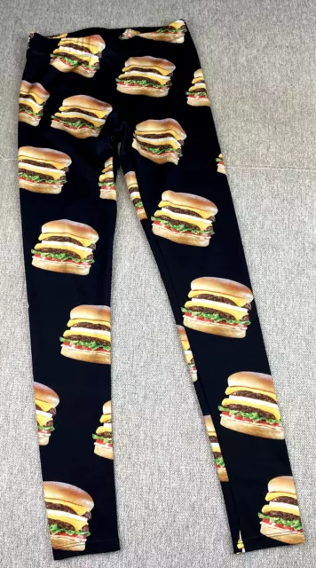 In-N-Out Burger Leggings Poly Spandex Cheeseburger Graphic Size XS Black Gift