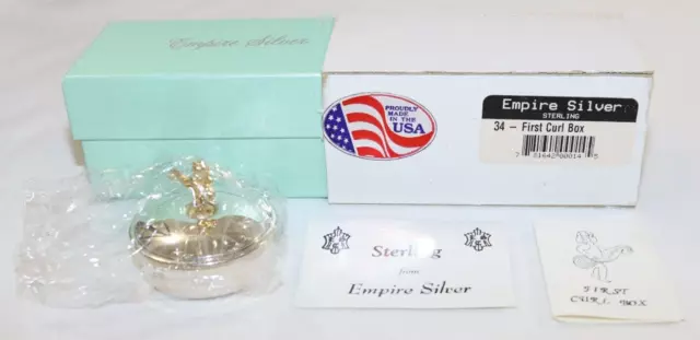 Empire Silver Sterling First Curl Box/Tooth Fairy Box 34 NIB