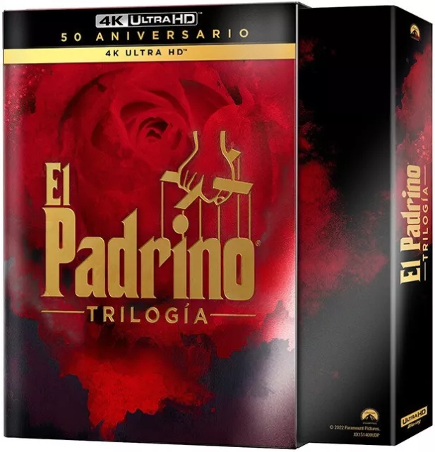 El Padrino Trilogía 50 Aniversario- 5 Discos - Blu-Ray 4K - zona: Libre