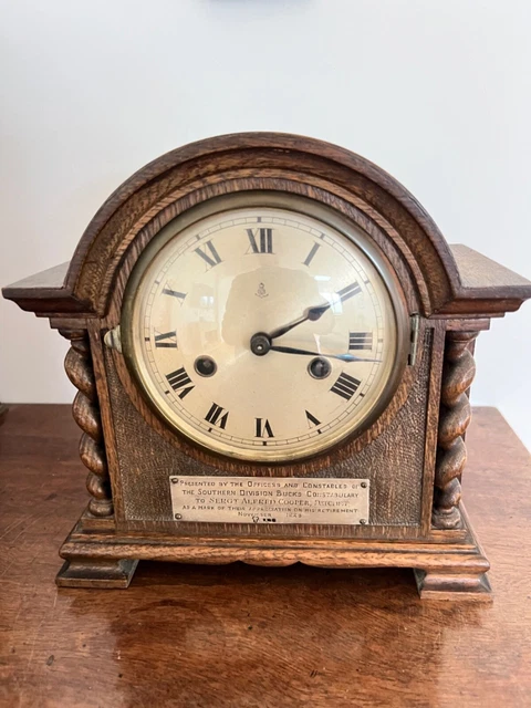 ANTIQUE 1925 ART Deco Gustav Becker Oak Mantle Clock Retirement from ...