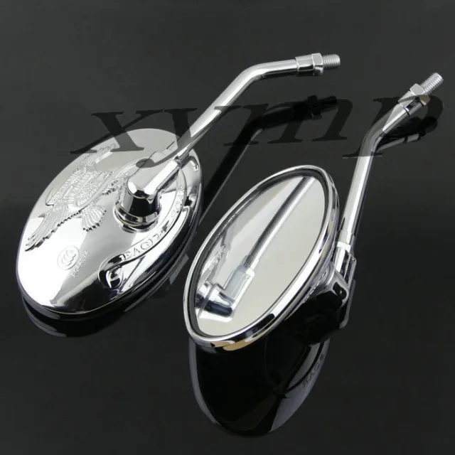 Rearview Side Mirror Chrome Eagle for Kawasaki VN250 Vulcan VN400 750 800 VN900