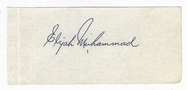 Elijah Mohammed Signature