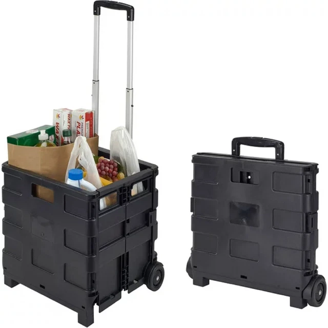 Kennedy International 25501 Simplify Tote Bin Collapsible Utility Cart in Black