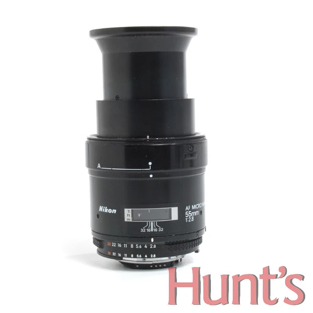 NIKON AF MICRO-NIKKOR 55mm f2.8 MACRO (1:1) LENS  ** WORKS BUT SOLD AS IS **