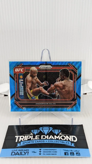 2023 Panini Prizm UFC Anderson Silva Blue Wave Middleweight D15