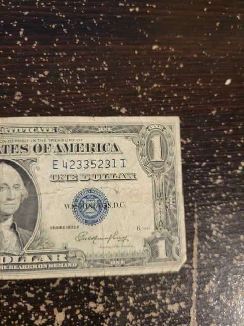 Series 1935 E One Dollar Bill Silver Certificate Blue Seal E42335231I