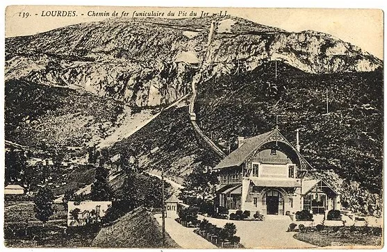 CPA 65 High Pyrenees Lourdes Railway Funicular du Pic du Jer