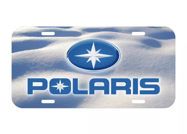 Polaris Snowmobile Snow Sled Winter Vehicle License Plate Front Truck Ice NEW