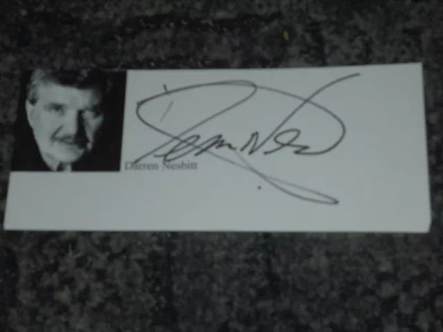 Derren Nesbitt -Where Eagles Dare / Doctor Who - White Card Signed -