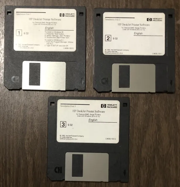 HP Deskjet Printer Software 3.5” Installation Floppy Disk 694C Series Windows PC