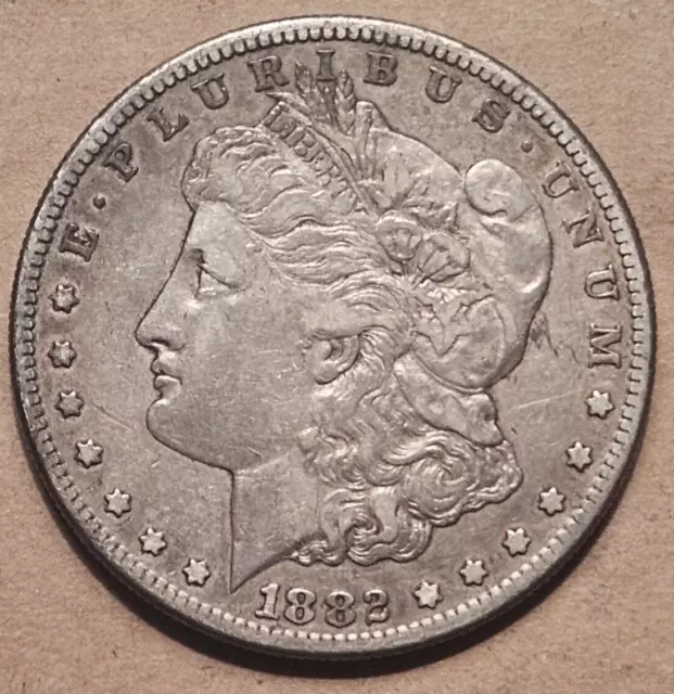 1882 S Morgan Silver Dollar Liberty Head $1 Coin 1 San Francisco VERY FINE VF