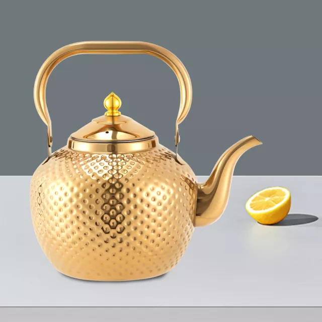 Teiera in acciaio inox 2,0 L teiera acqua bollitore set con setaccio oro