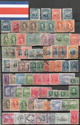 COSTA RICA LOT DE TIMBRES OBLITÉRÉS ET QQ NEUFS 