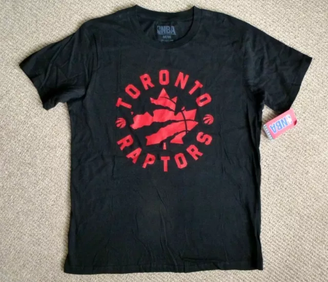 MEDIUM Black Official RAPTORS TORONTO Basketball T SHIRT NBA Canada Tags