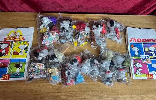 Collection Complète Jouets Snoopy McDonald's Happy Meal Décembre 2000 - Neuf