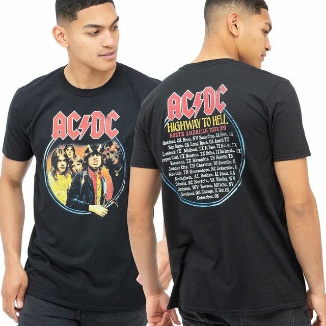 T-shirt Officiel AC/DC Hell Ain't A Bad Place - Homme/Unisexe, Noir, 100% Coton, Neuf Avec étiquette
