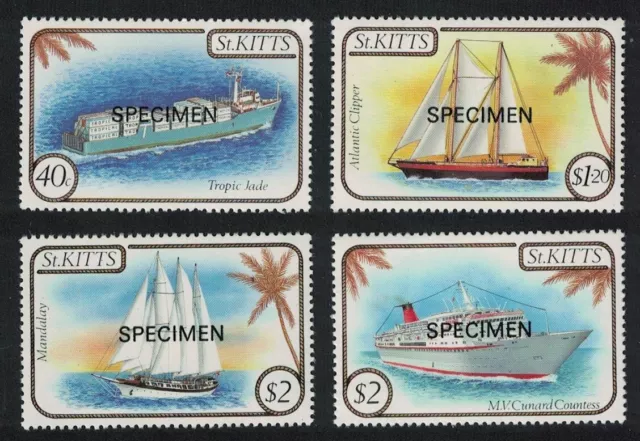 St. Kitts Ships Esemplare 4v 1985 nuovo nuovo di zecca sg#173-176