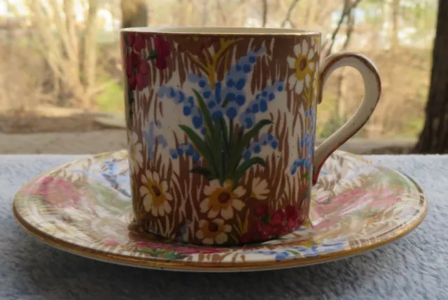 Royal Winton Marguerite Floral Chintz Demitasse Cup and Saucer Set