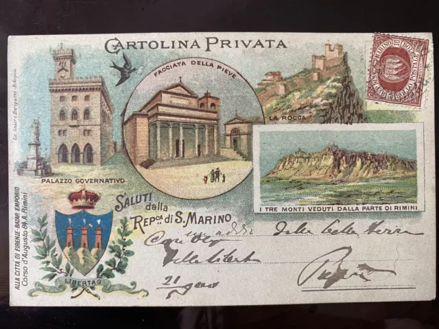 Cartolina Privata Repubblica Di San Marino 1900