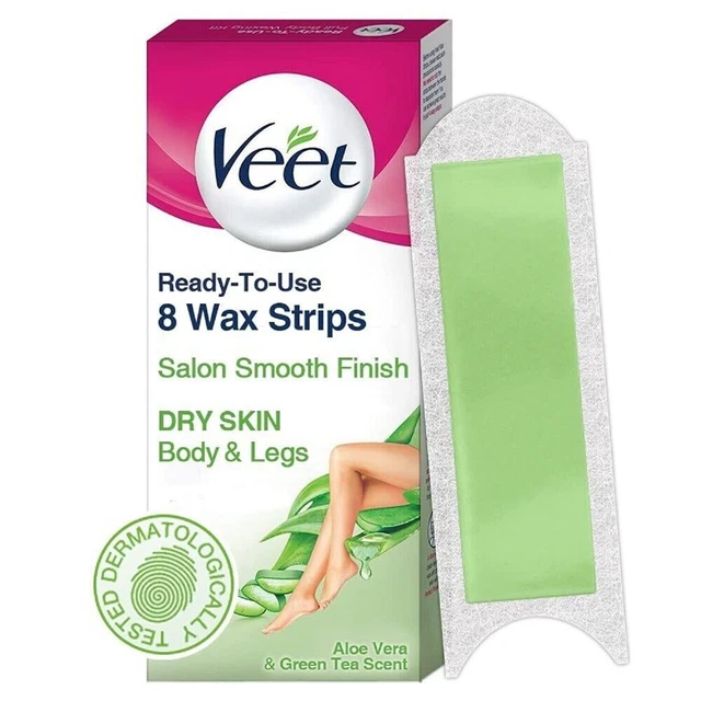 VEET Demi Corps Cirage Kit Sec Peau Avec Aloe Vera pour Femmes 8 Bandes
