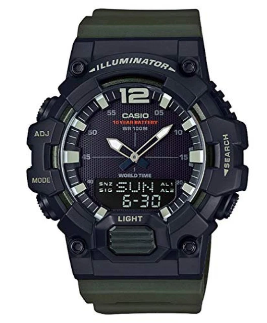 (TG. misura unica) Casio Orologio Multi-quadrante Quarzo Uomo con Cinturino in R