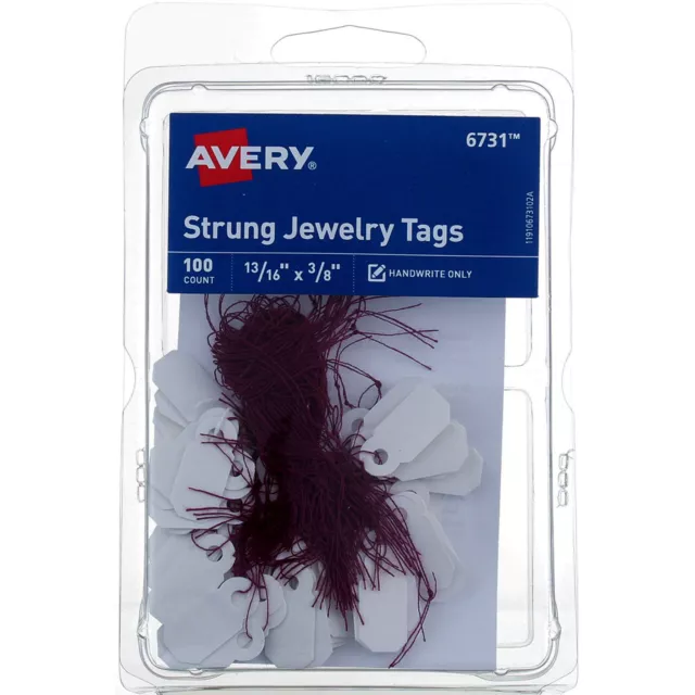 4 Pack Avery Strung Strung Jewelry Tags, 100 Ct